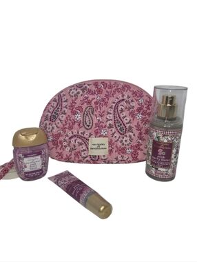 Vera Bradley For Bath & Body Works Pink Berry Burst 4 Piece Set NEW